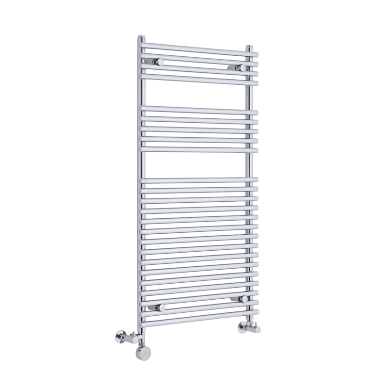 Ischia Handdoekradiator Dual Fuel Chroom 115cm x 60cm x 8,4cm 478 Watt