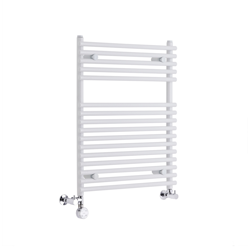 Ischia Handdoekradiator Dual Fuel Wit 75cm x 60cm x 8,4cm 343 Watt