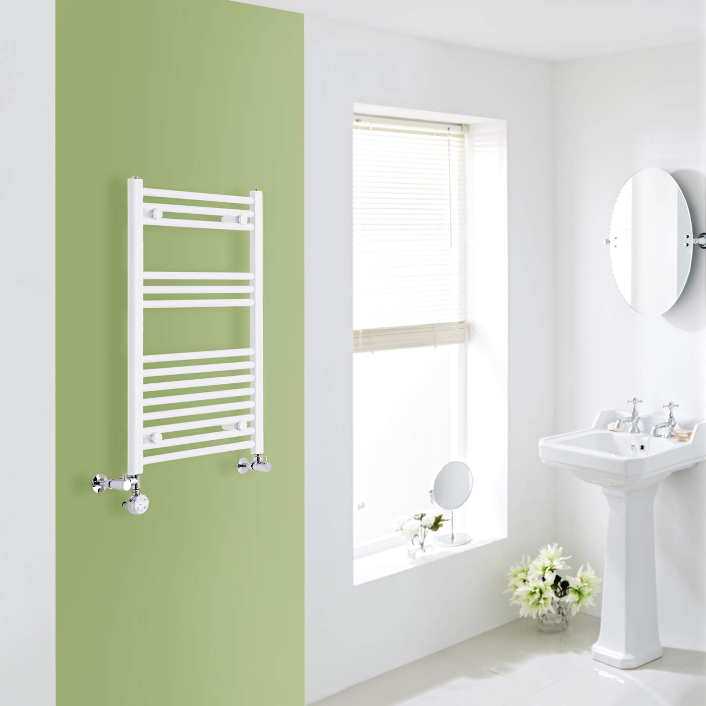 Etna Handdoekradiator Dual Fuel Wit 80cm x 50cm x 3cm 426 Watt