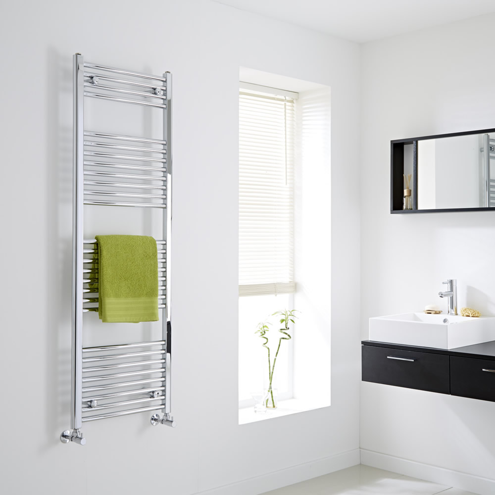 Ischia Handdoekradiator Chroom 150cm x 50cm x 3cm 571 Watt