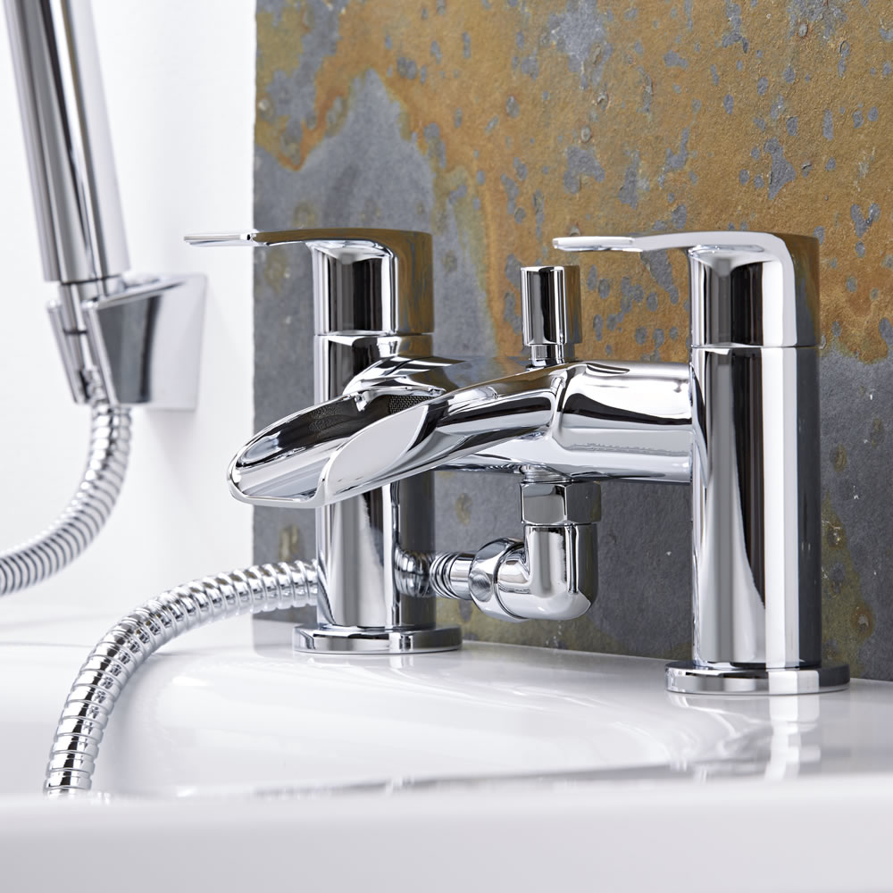 2-greeps Badmengkraan met Watervaluitloop + Handdouche