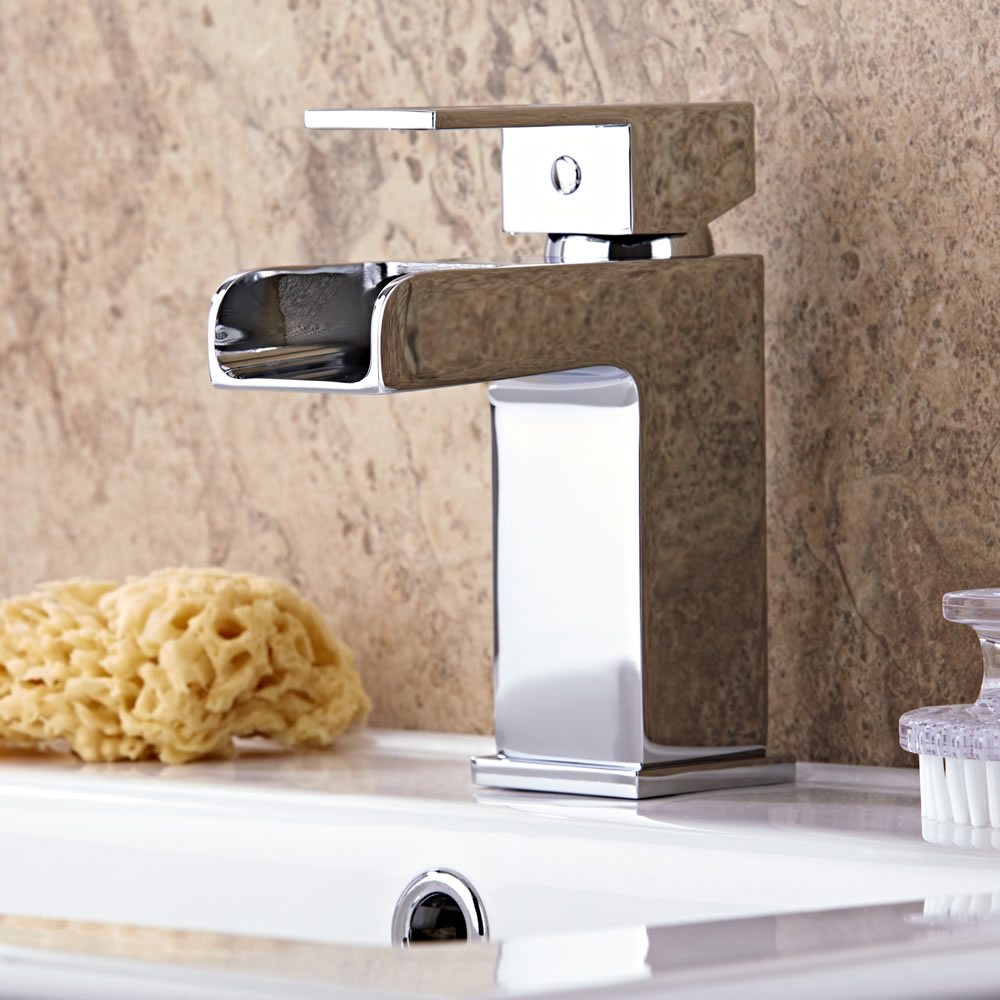 Parade 1-greeps Wastafelmengkraan met Watervaluitloop, Perlator