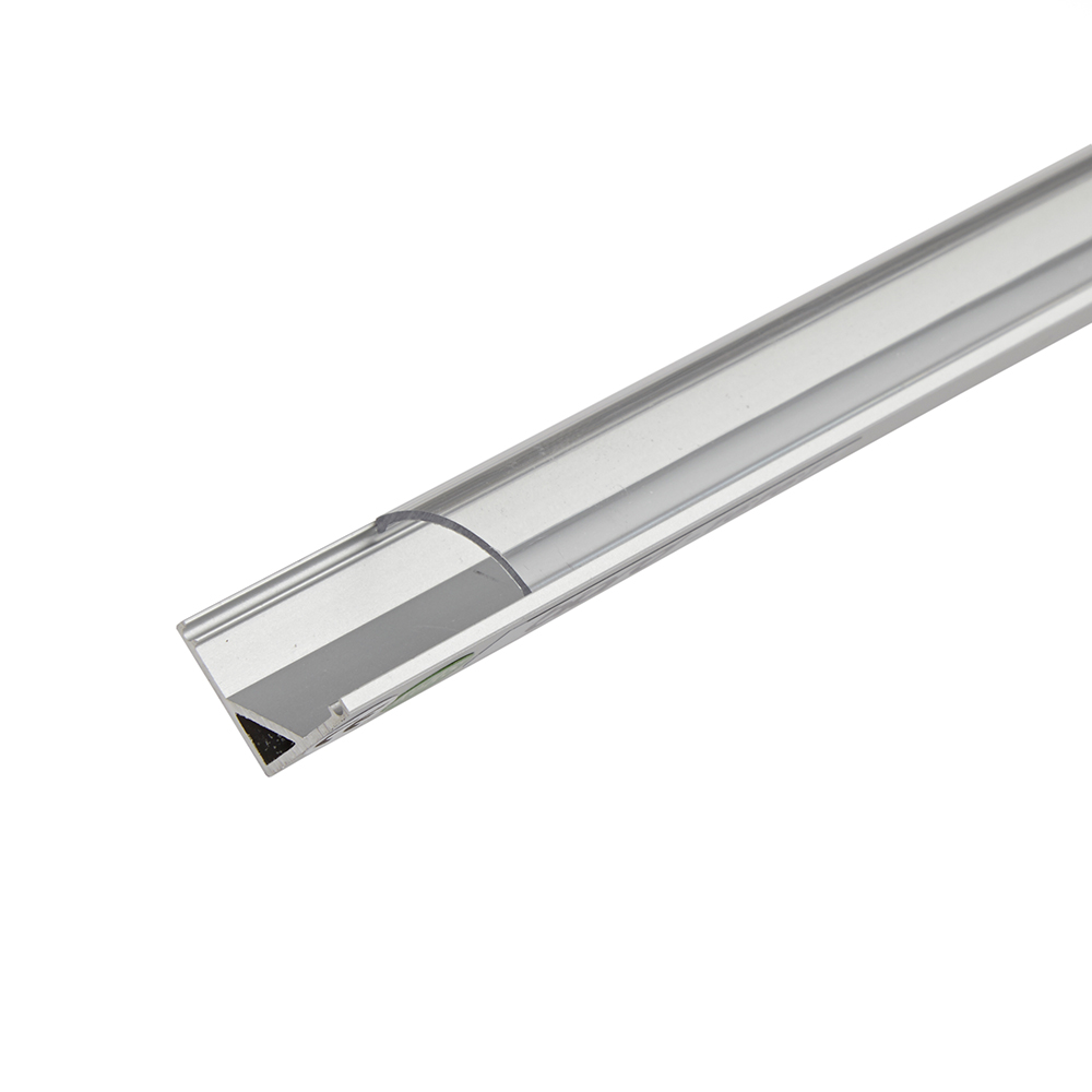 1 Meter Aluminium Hoek Profiel voor LED Stripverlichting - Afgeronde Doorzichtig of Matte Afdekkap