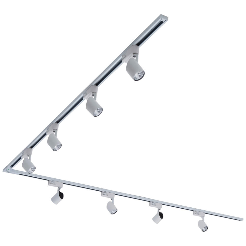 8 x 7W LED Railverlichting incl Hoekverbinder - 2 x 2 mtr. - L model -Wit