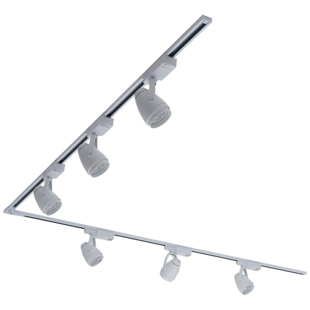 6 x 12W LED Railverlichting incl Hoekverbinder - 2 x 2 mtr. - L model -Wit