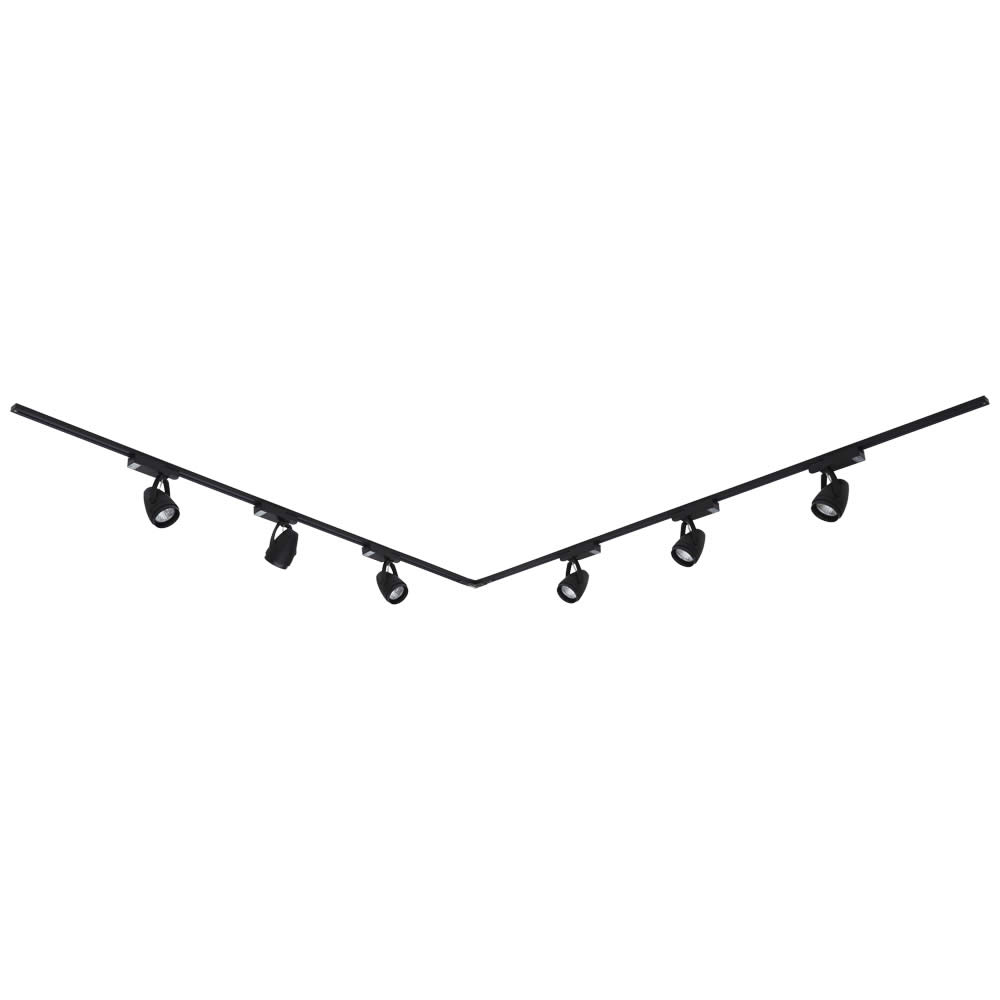 Biard 6 x 12W LED Railverlichting incl Hoekverbinder - 2 x 2 mtr. - L model - Zwart