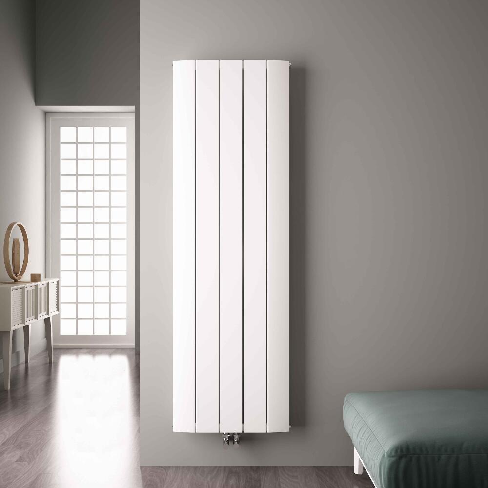 Aurora Designradiator Verticaal Middenaansluiting Aluminium Wit 180cm x 47cm x 4,5cm 1919 Watt
