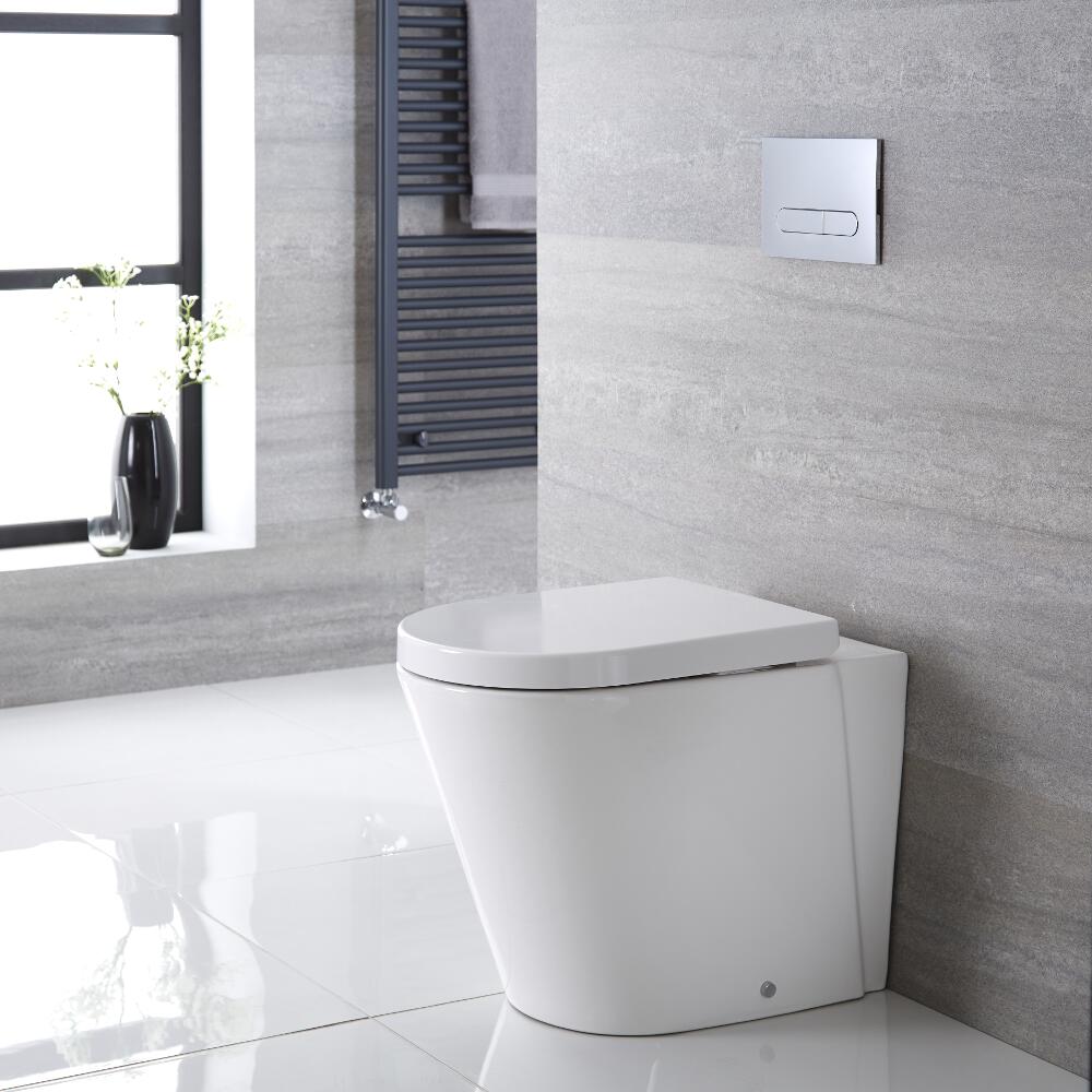 Staand Keramiek Toilet incl WC Bril Ovaal Wit