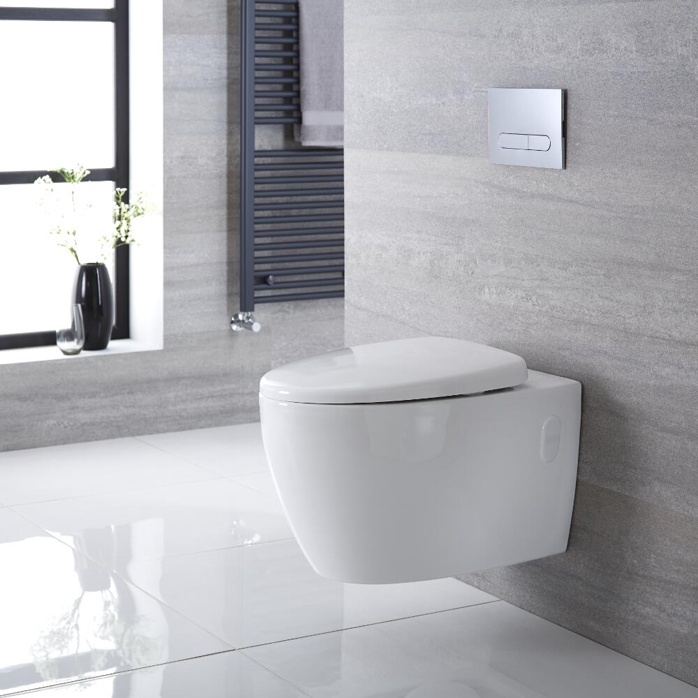 Altham Hangend Keramiek Toilet incl WC Bril Ovaal Wit