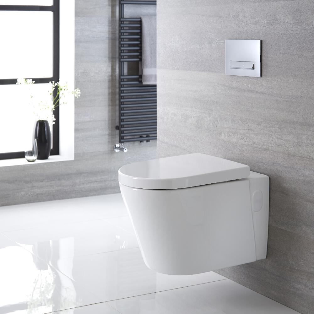 Farington Hangend Keramiek Toilet incl WC Bril Ovaal Wit