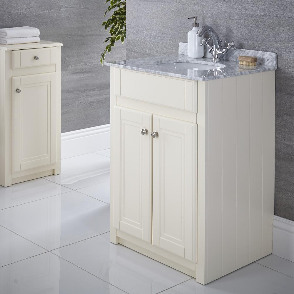 Charlton Traditioneel Wastafelmeubel MDF / Keramiek / Graniet Ivoor 60cm x 82cm x 50cm
