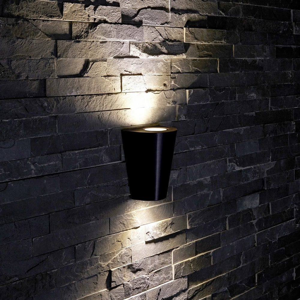 Op- en Neerwaartse Buitenlamp - Zwart - Rond