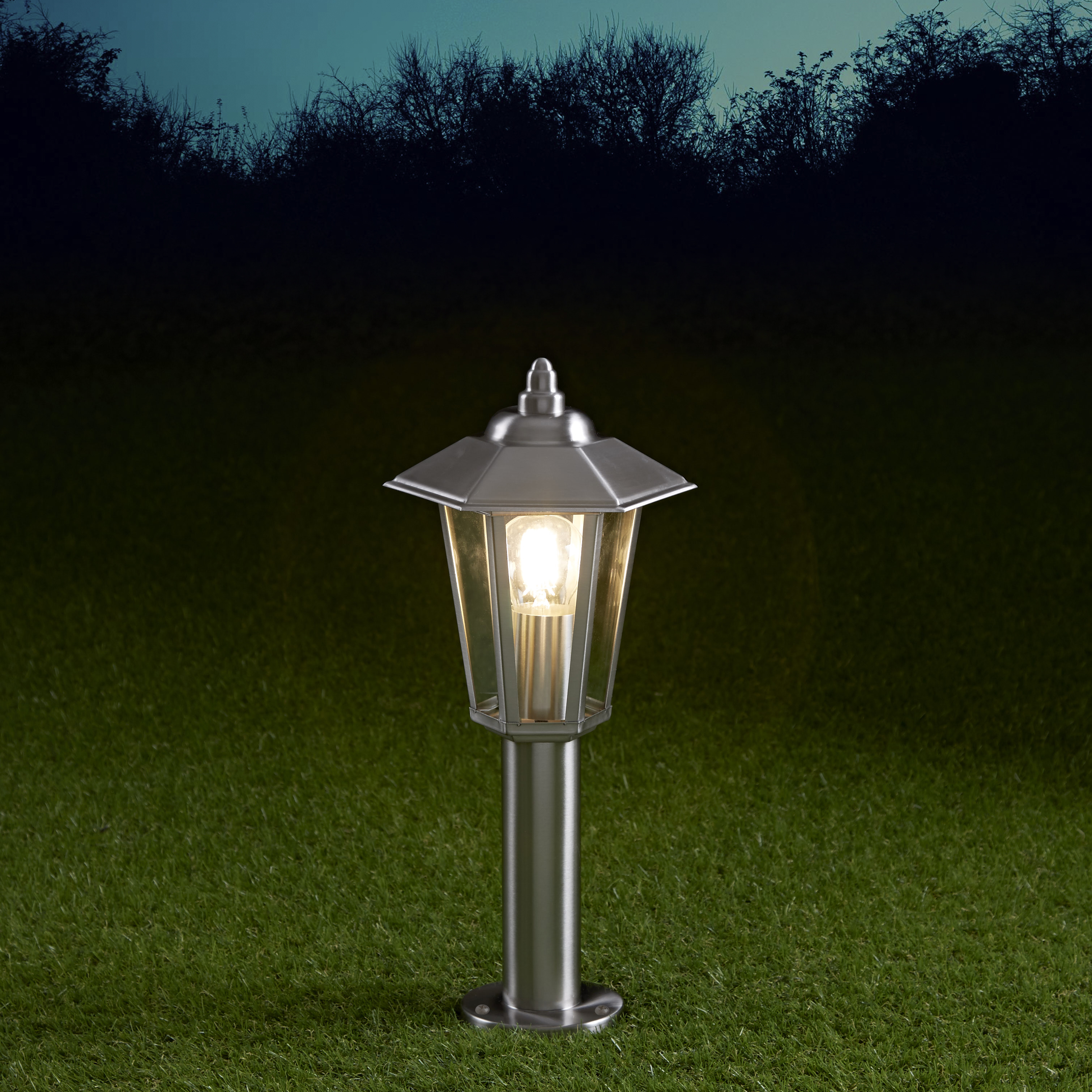 Cannes Dimbare Sokkellamp 45cm RVS E27 IP44