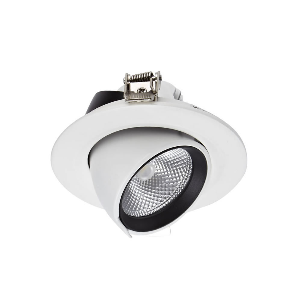 1 x 10W Dimbare & Kantelbare COB LED Inbouwspot incl Lamp & Driver - Wit