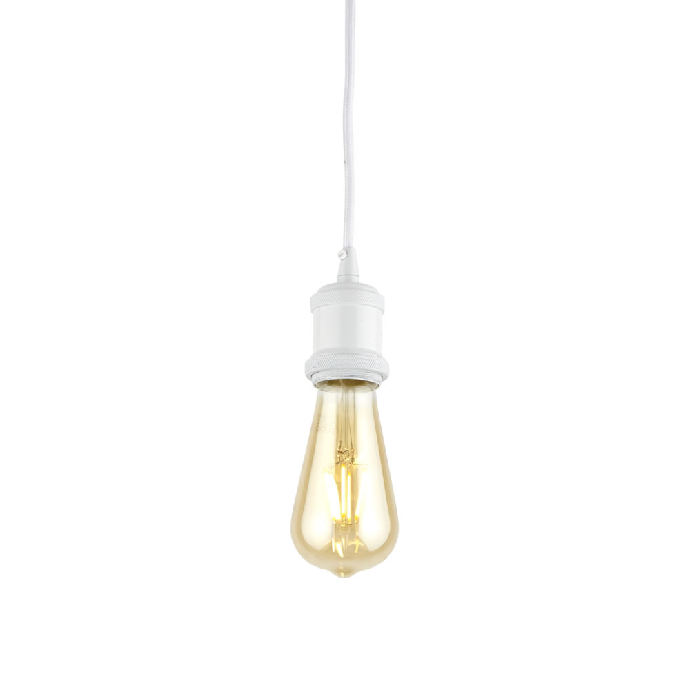 Norrebro Plafondkap, Kabel en E27 Fitting Wit 4,8 x 6,9 cm