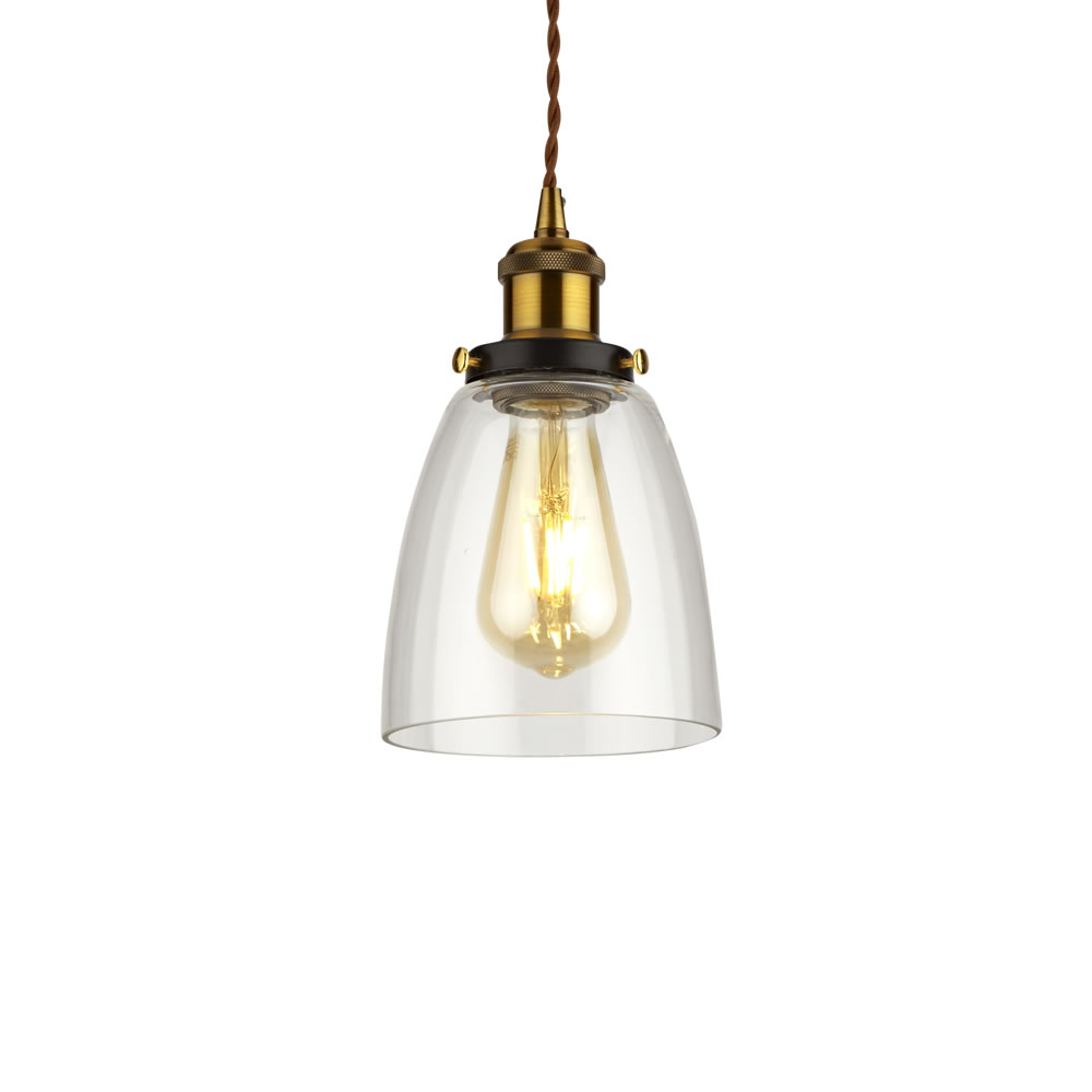 Biard Praga Hanglamp Glas Ovaal E27 (keus uit 3 fitting kleuren)