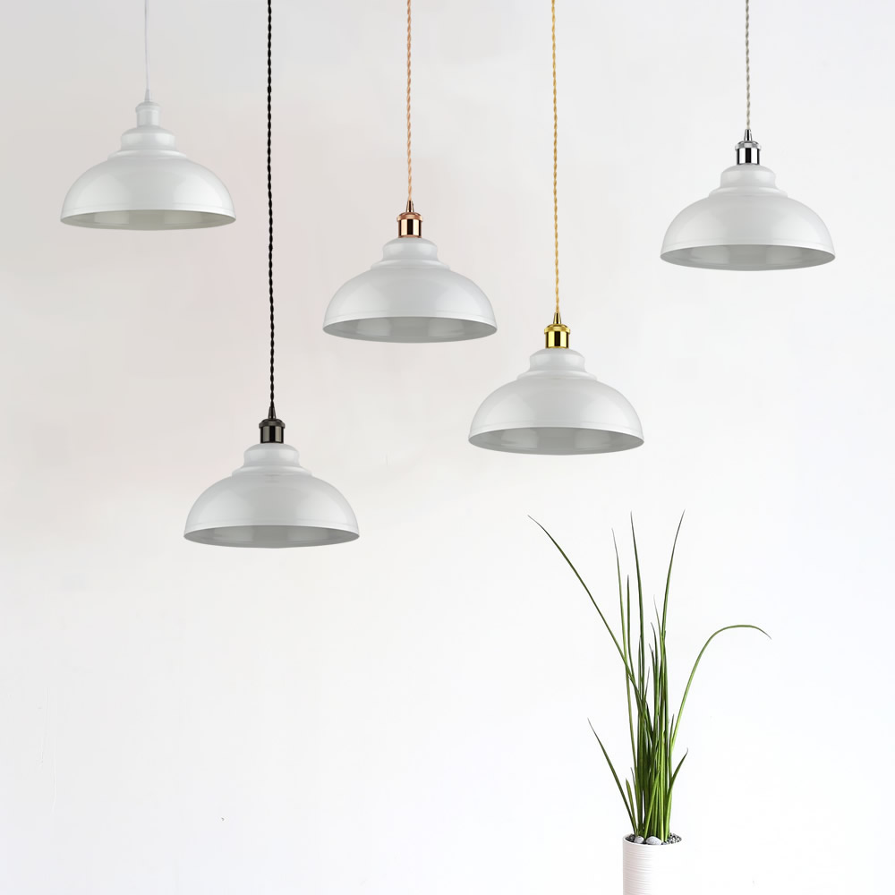 Biard Dalston Hanglamp Wit E27 (keus uit 5 fitting kleuren)