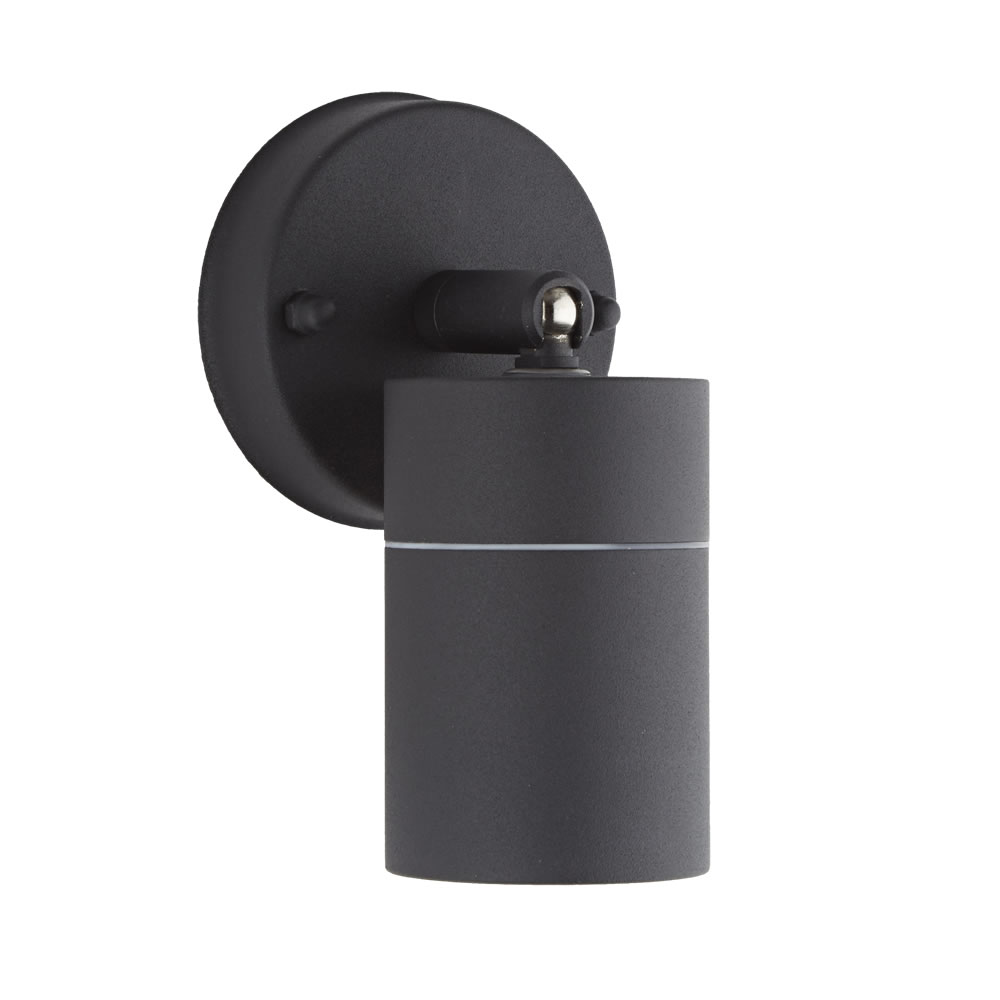 Le Mans Stalen Ronde Wandlamp Zwart - IP44