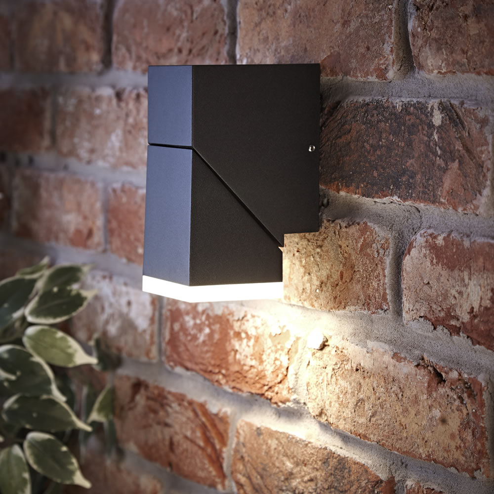 Biard Ziersdorf LED 8W IP54 Verstelbaar Op en Neer Licht Vierkant - Zwart