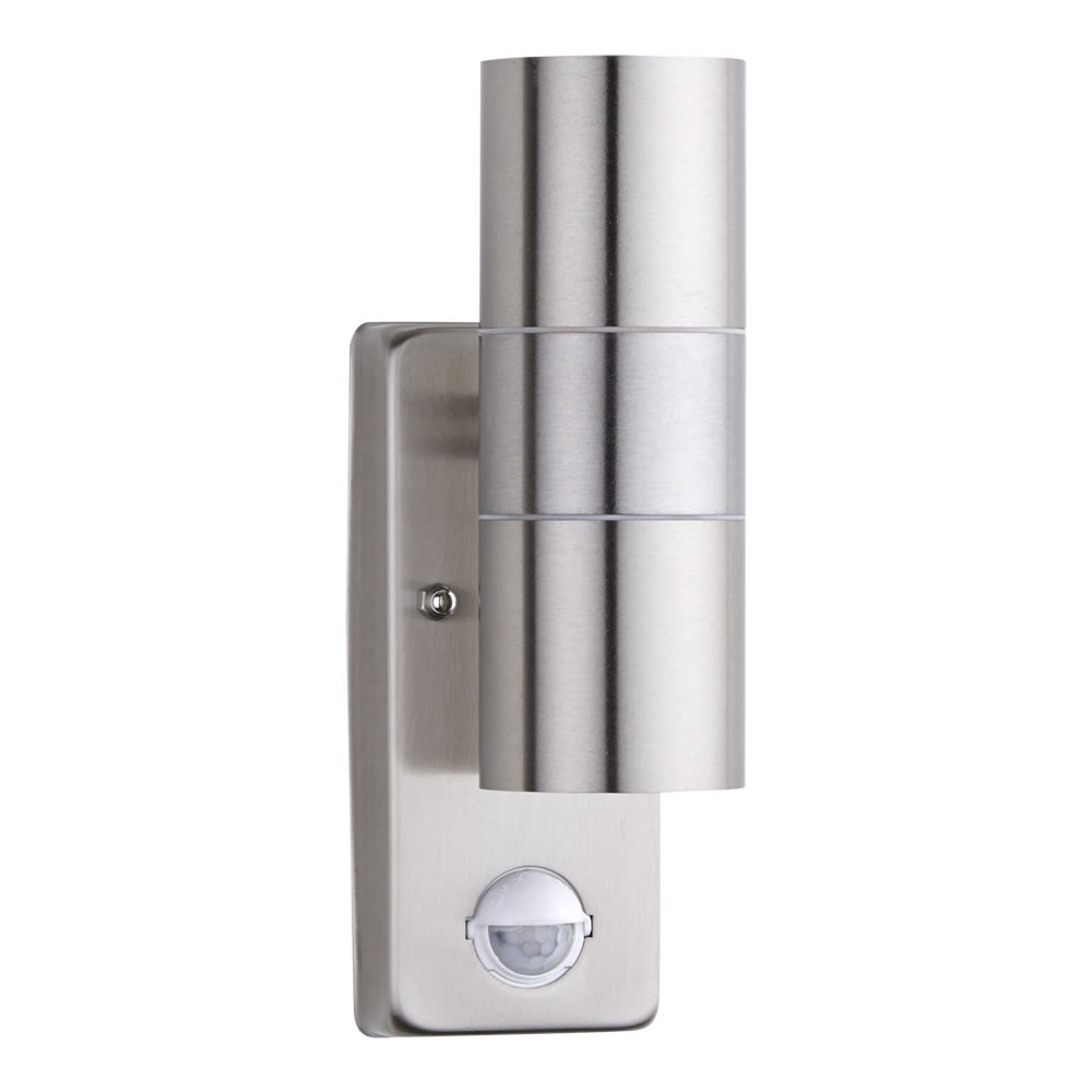 Biard Le Mans - Op- en Neerwaartse Buitenlamp met PIR Sensor - Rond - RVS