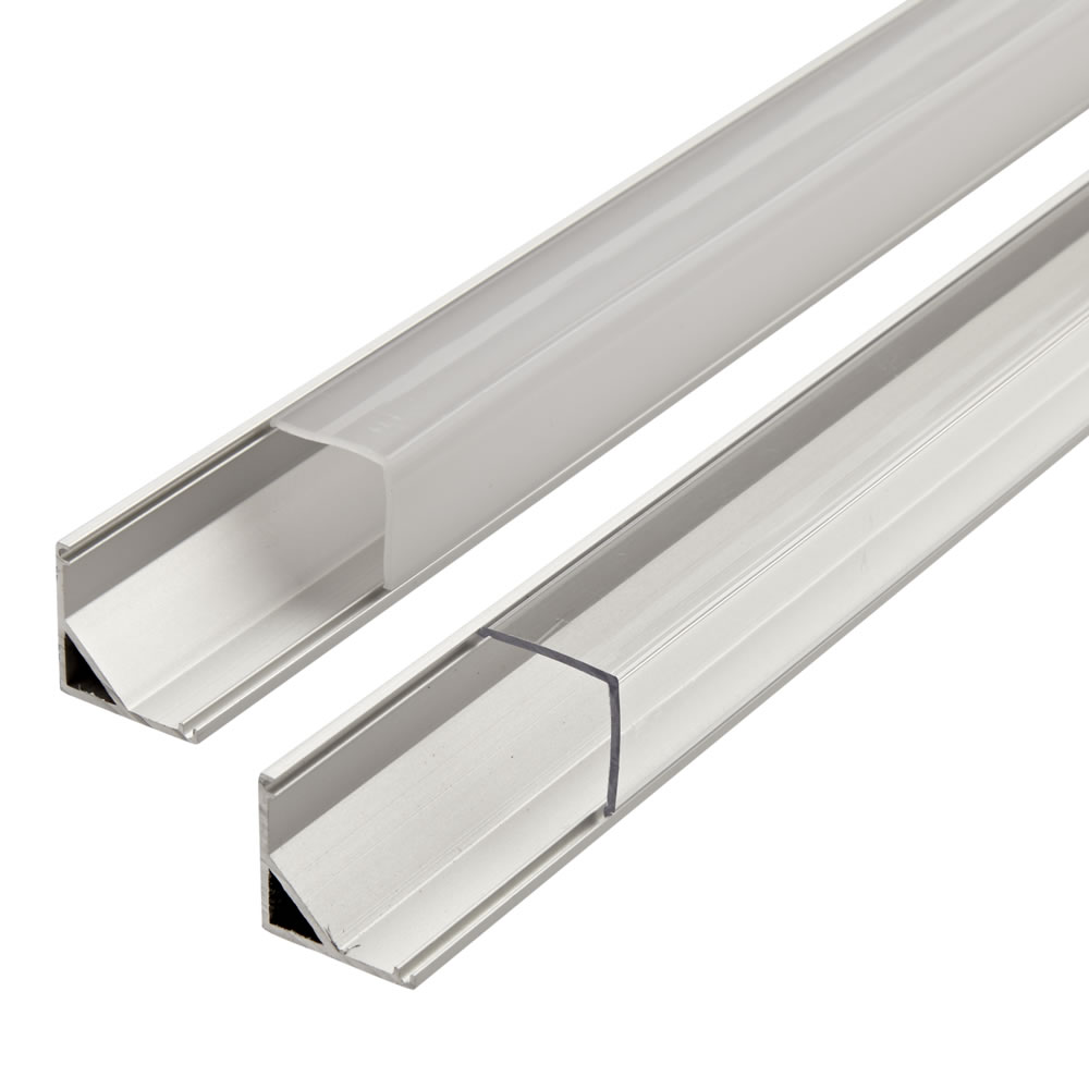 Biard 1 Meter Aluminium Hoek Profiel voor LED Stripverlichting - Doorzichtig of Opaal Matt