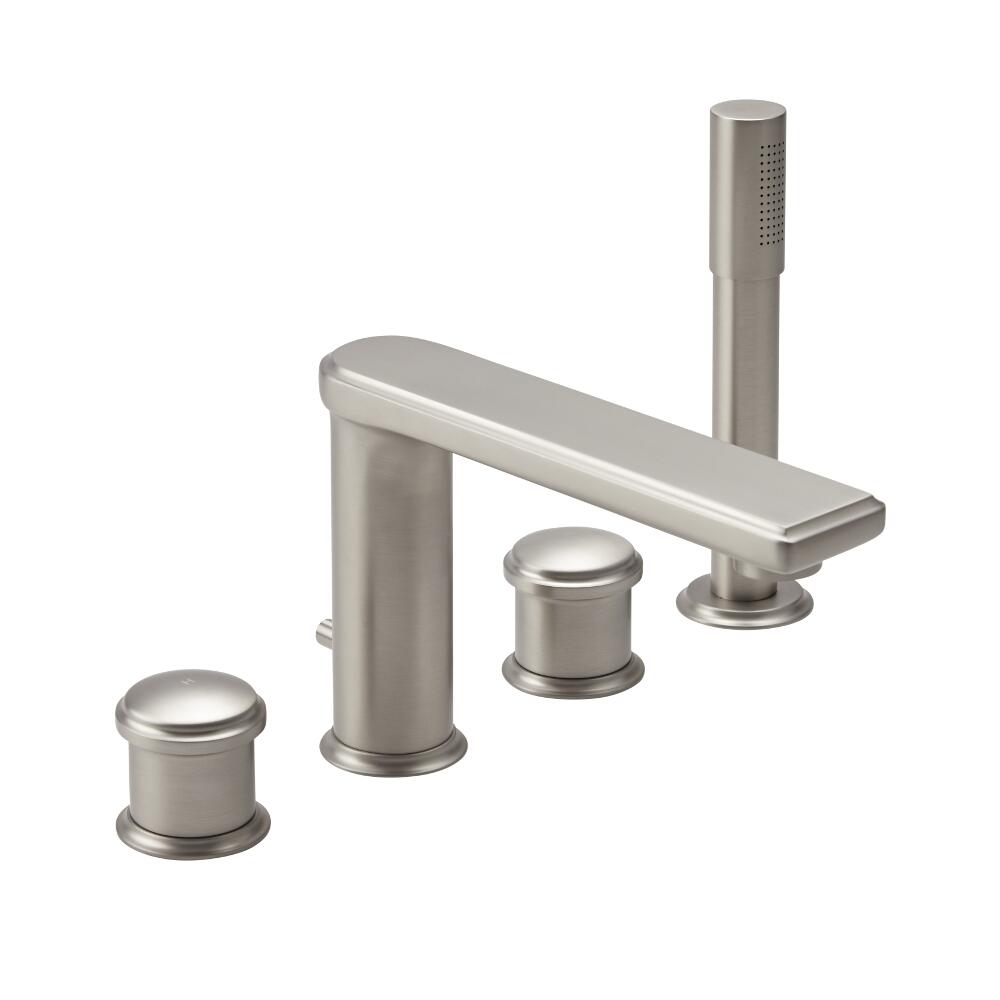 Colworth 4-gats Traditionele Badmengkraan + Handdouche Massief Messing - Geborsteld Nikkel
