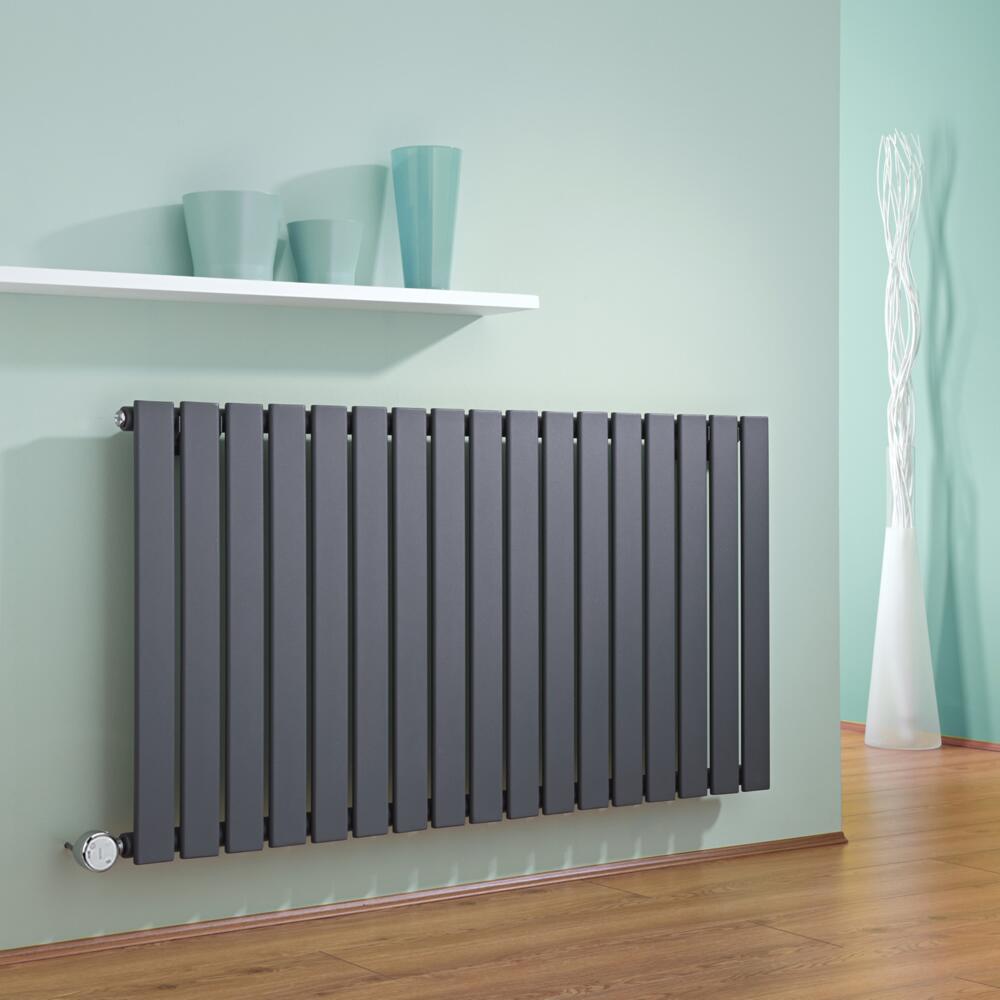 Delta Designradiator Elektrisch Horizontaal Antraciet 63,5cm x 119cm x 4,6cm