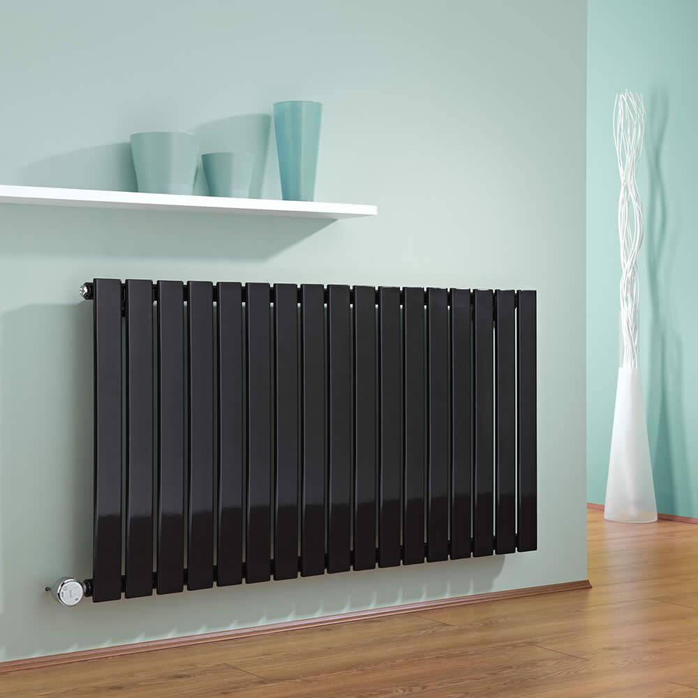 Delta Designradiator Elektrisch Horizontaal Zwart 63,5cm x 119cm x 4,6cm