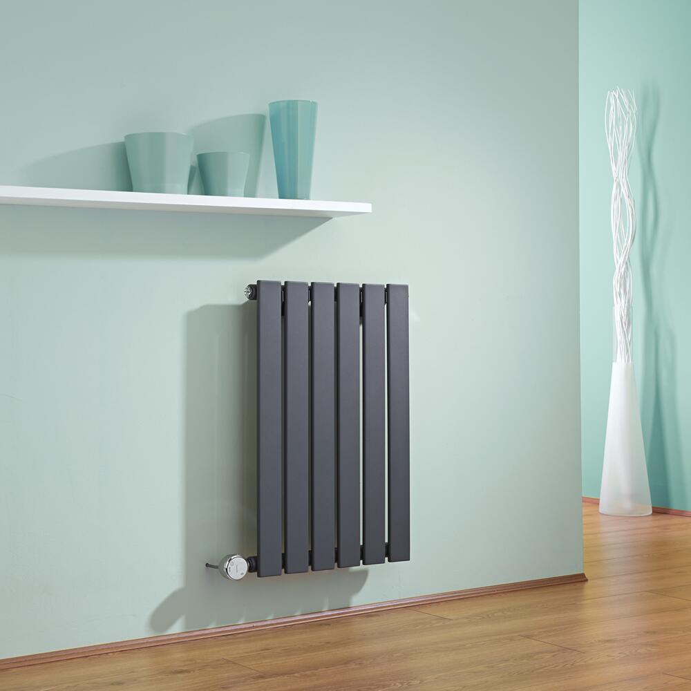 Delta Designradiator Elektrisch Horizontaal Antraciet 63,5cm x 42cm x 4,6cm