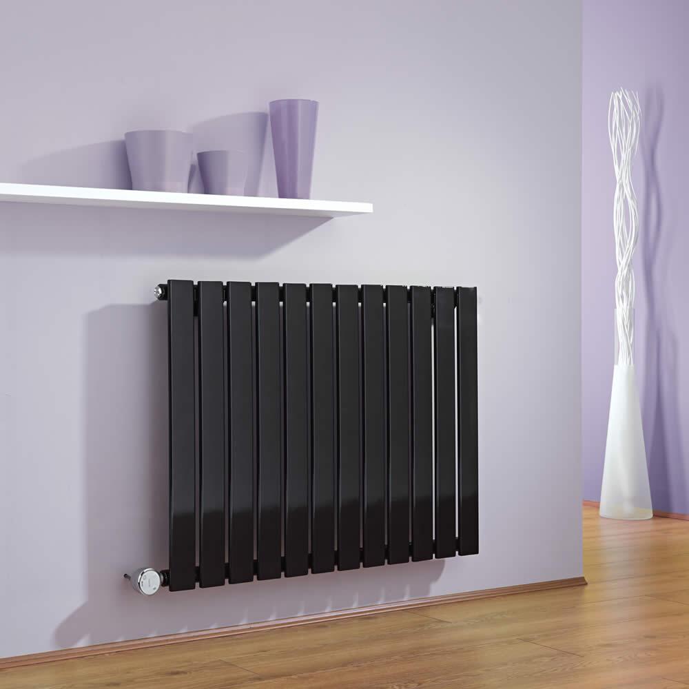 Delta Designradiator Elektrisch Horizontaal Zwart 63,5cm x 178cm x 4,6cm