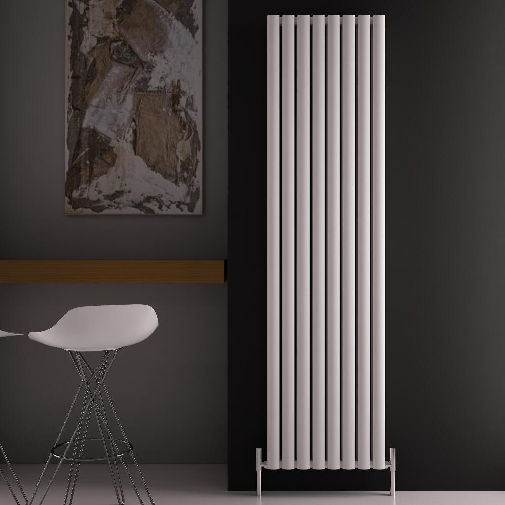 Revive Air Verticale Aluminium Dubbelpaneel Designradiator - 180cm x 47cm x 7,6cm Wit 2004 Watt
