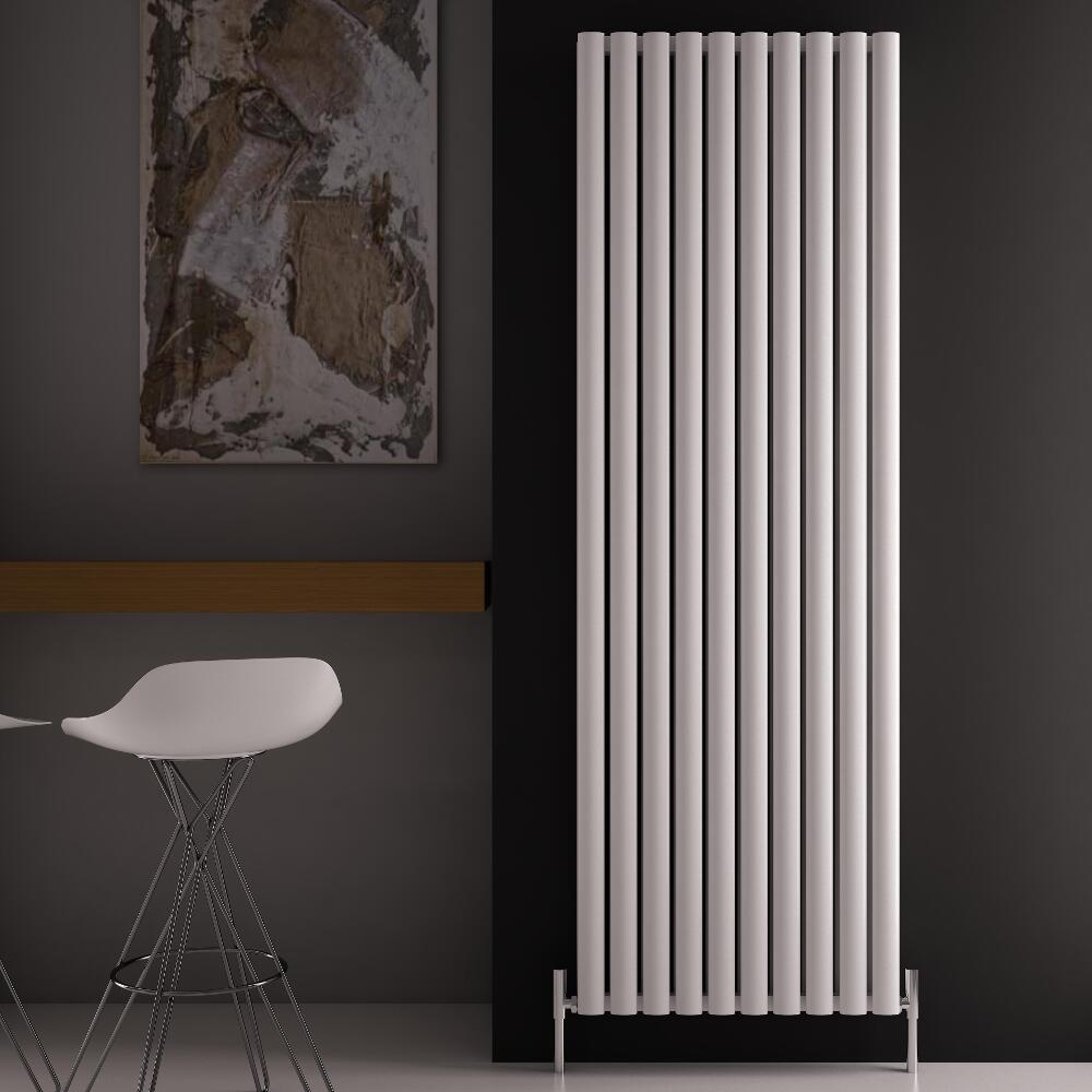 Revive Air Verticale Aluminium Dubbelpaneel Designradiator - 180cm x 59cm x 7,6cm Wit 2506 Watt