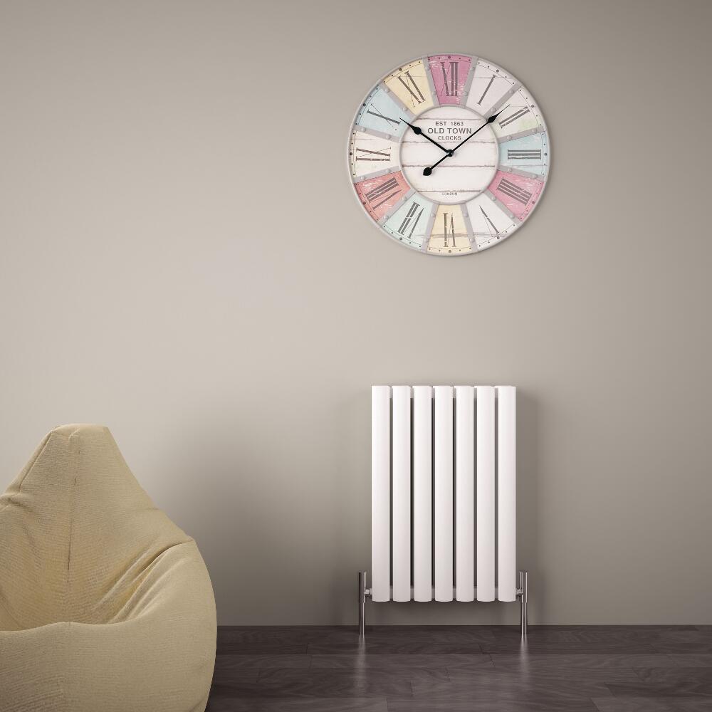 Revive Air Horizontale Aluminium Dubbelpaneel Designradiator - 60cm x 41cm x 7,6cm Wit 804 Watt