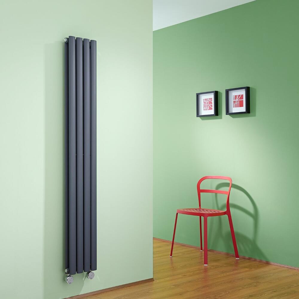 Revive Designradiator Elektrisch Verticaal Antraciet 160cm x 23,6cm x 7,8cm
