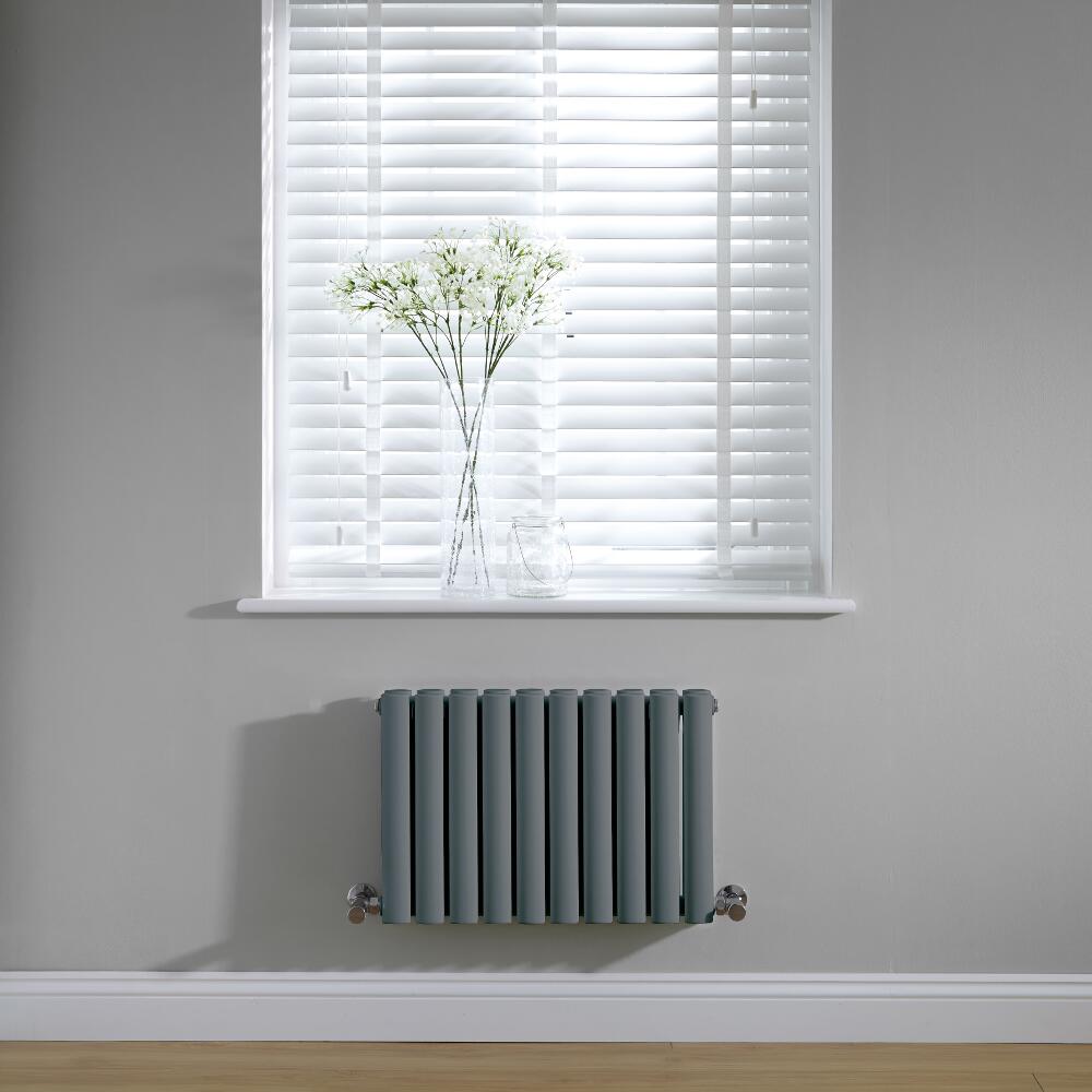 Revive Horizontale Dubbelpaneel Design Radiator Antraciet 40cm x 59,5cm x 7,8cm 619 Watt