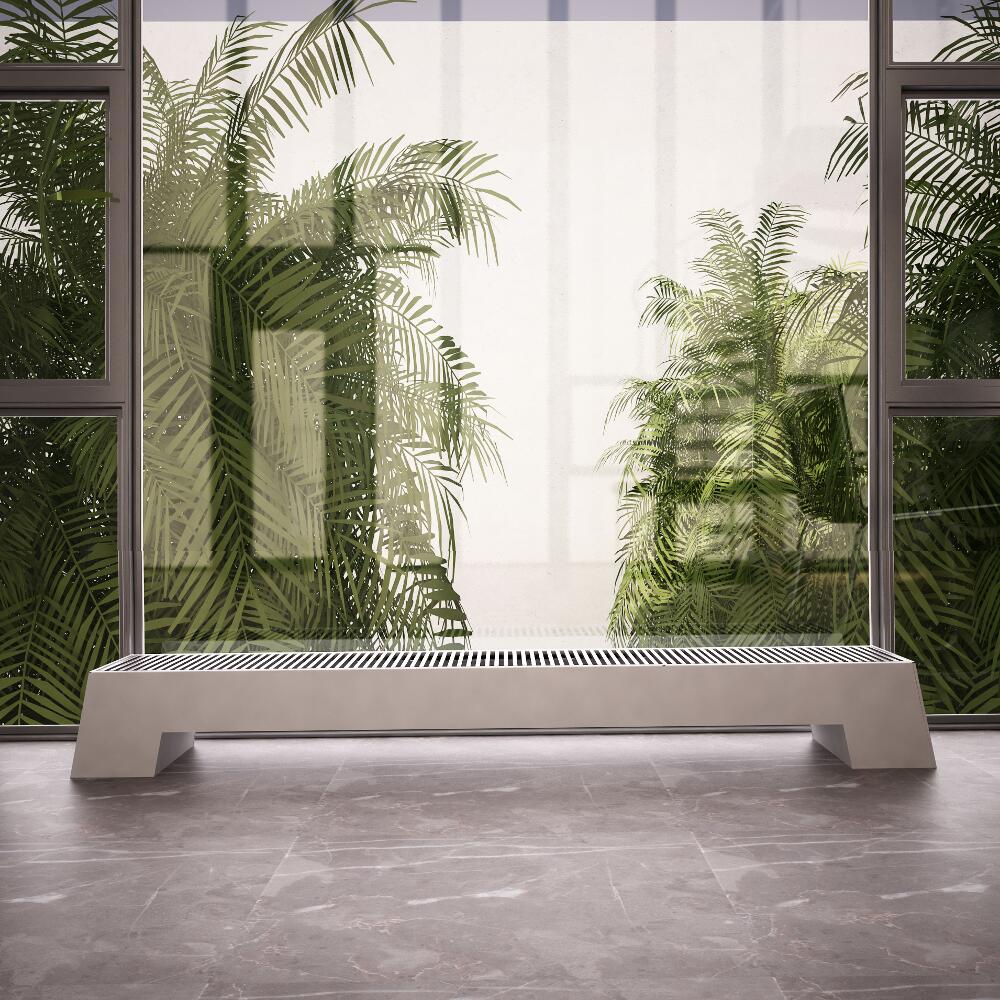 Adva Vrijstaande Plintradiator Wit Horizontaal 1355Watt 20cm x 180cm
