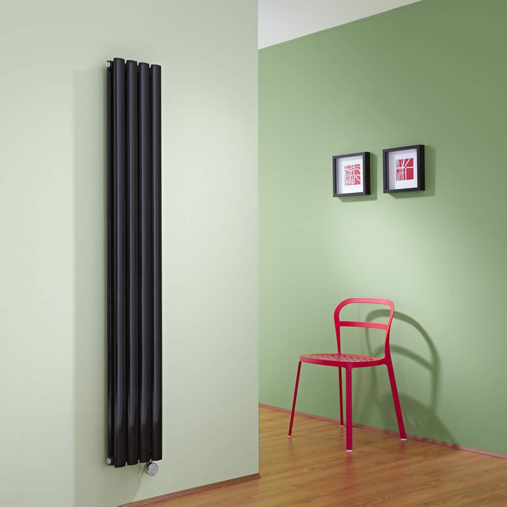Revive Designradiator Elektrisch Verticaal Zwart 160cm x 23,6cm x 7,8cm