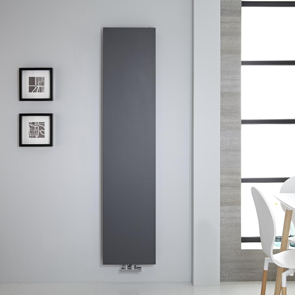 Rubi Verticale Stalen Plaatradiator 182cm x 40cm x 4cm Antraciet 842Watt