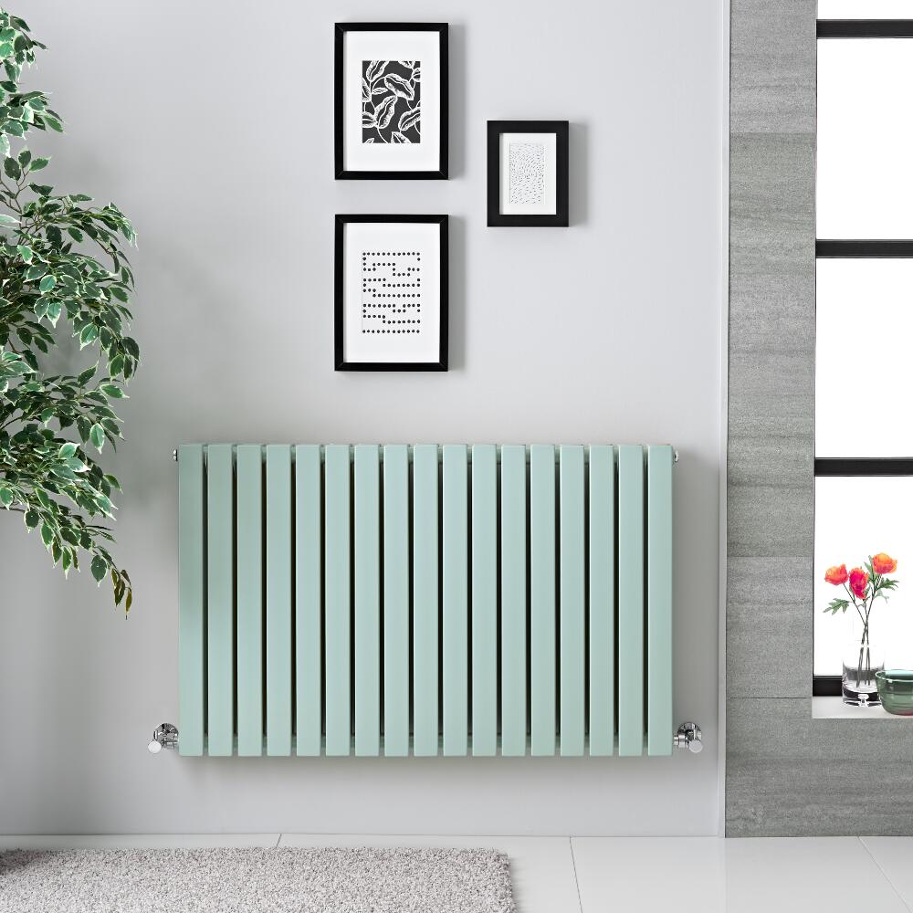 Sloane Designradiator Horizontaal Dubbel Paneel Mint Groen 63,5cm x 100cm x 7,1cm 1022 Watt
