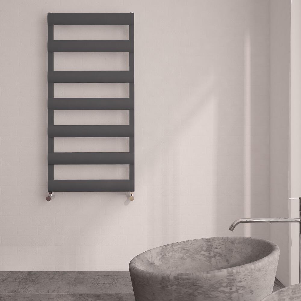 Gradus Designer Handdoekradiator Aluminium Antraciet 429 Watt 119 x 50 x36 cm