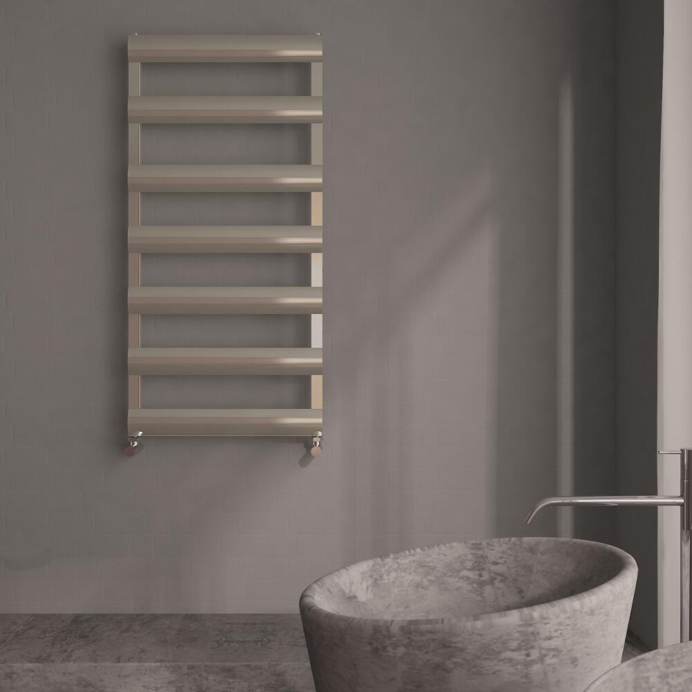 Gradus Designer Handdoekradiator Aluminium Geborsteld Chroom 429 Watt 119 x 50 x36 cm