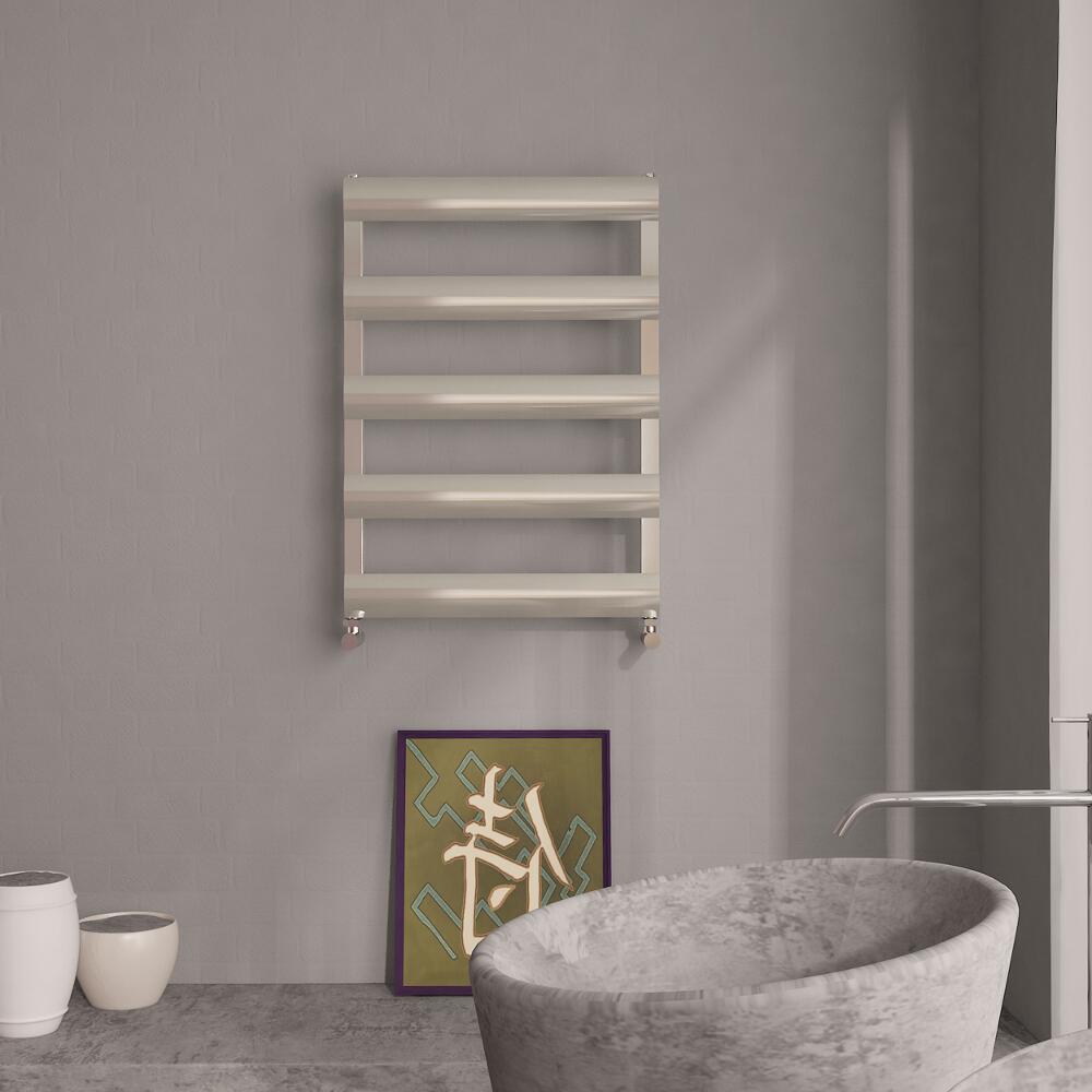 Gradus Designer Handdoekradiator Aluminium Geborsteld Chroom 307Watt 79 x 50 x36 cm