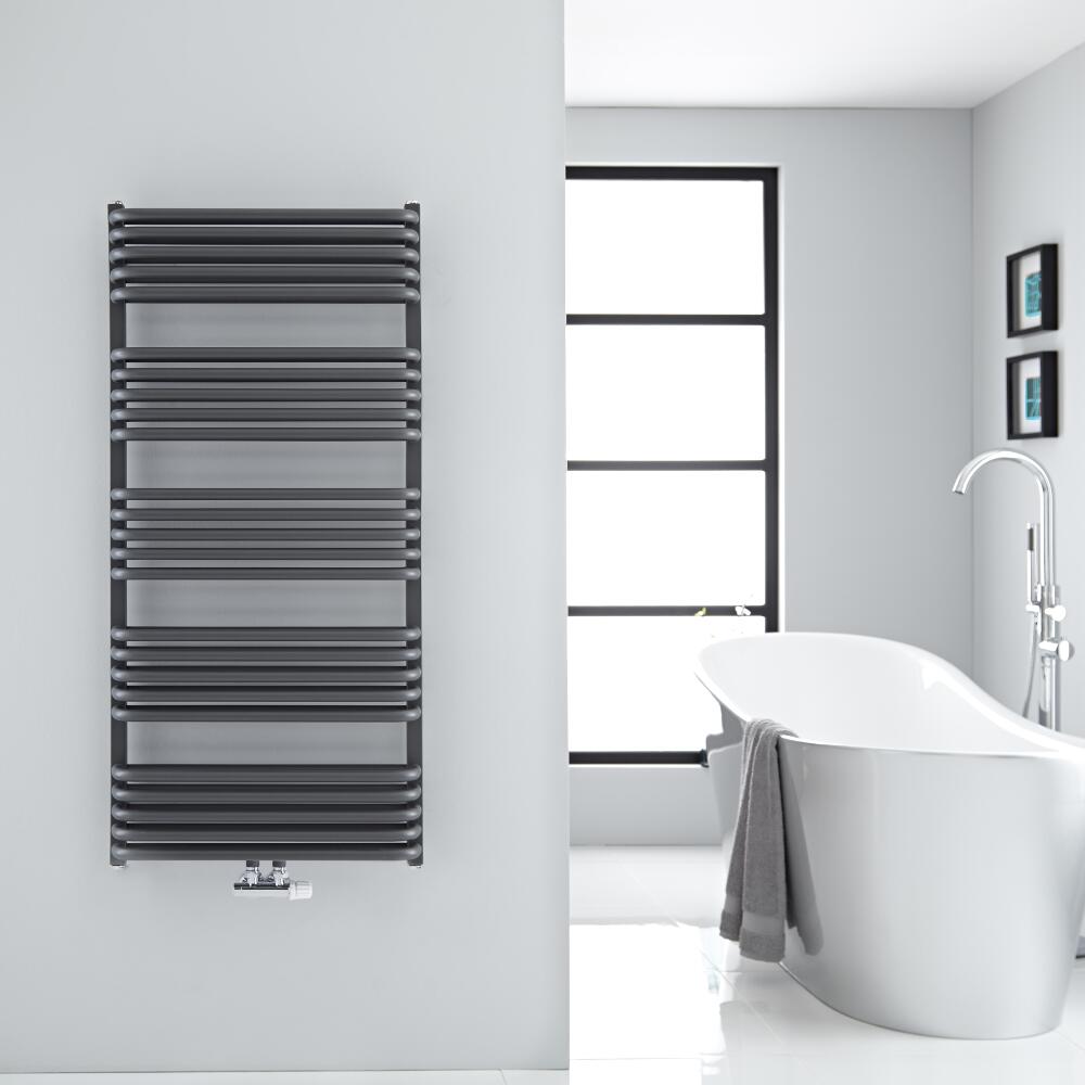 Arch Gebogen Handdoekradiator Antraciet 126,9cm x 60cm - 1338 Watts