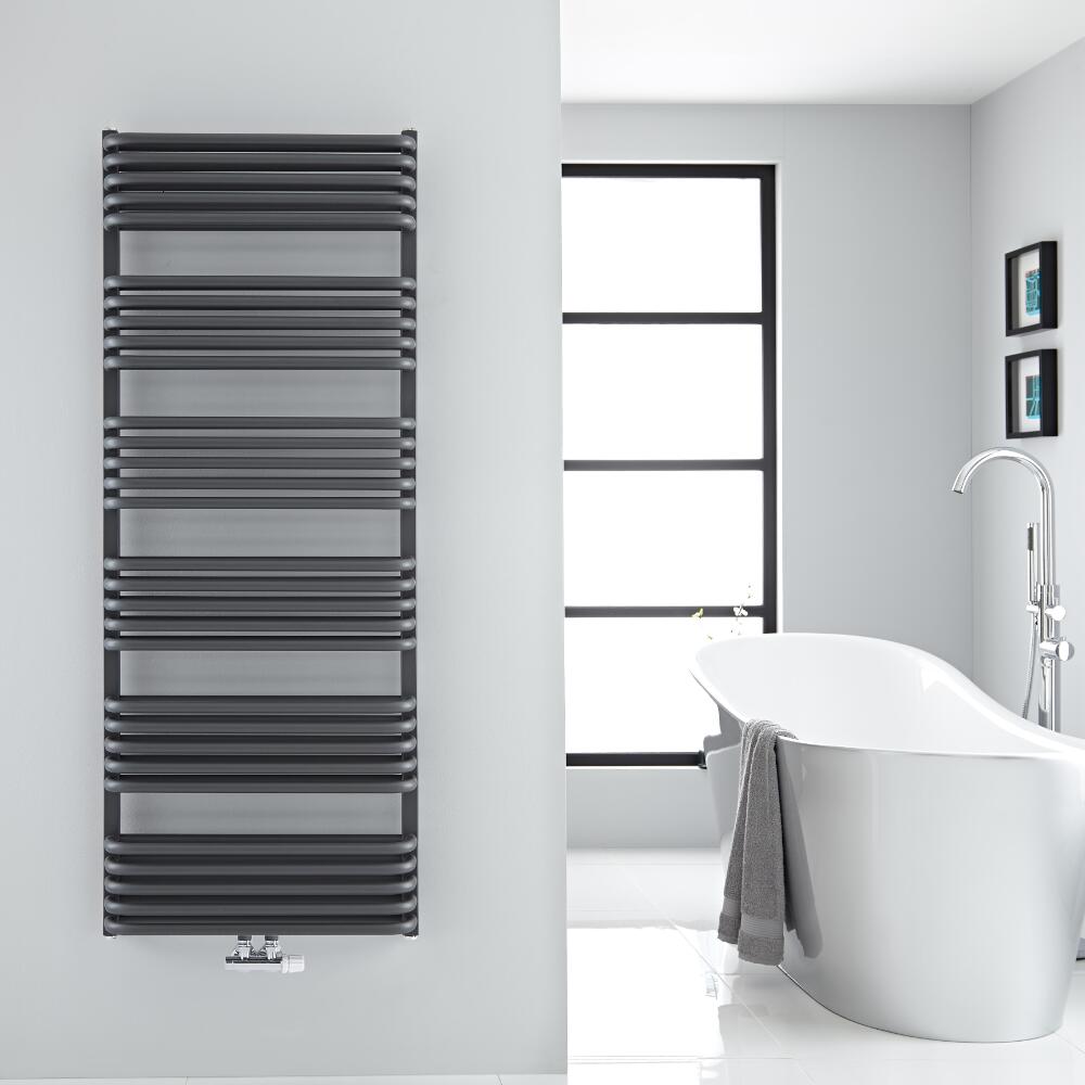 Arch Gebogen Handdoekradiator Antraciet 153,3cm x 60cm x 10,1cm 1818 Watt