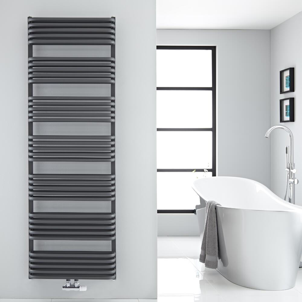 Arch Gebogen Handdoekradiator Antraciet 180cm x 60mm x 10,1cm 2083 Watt