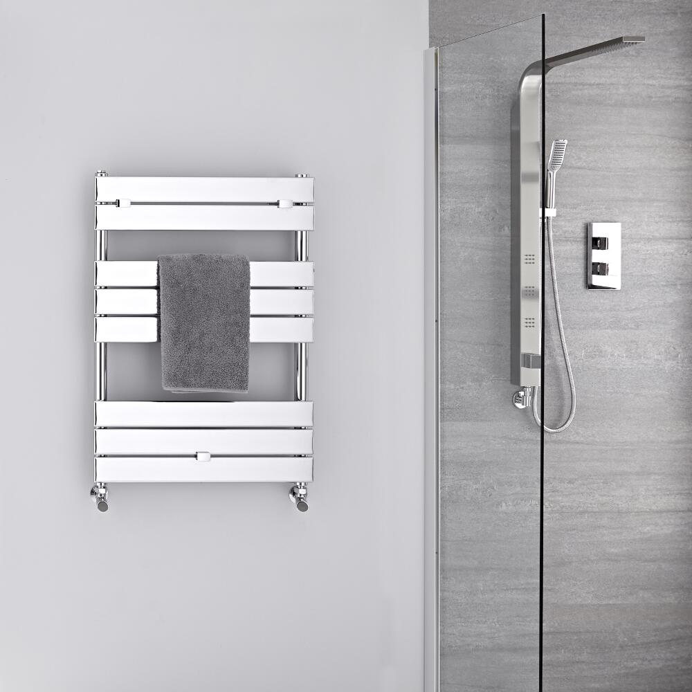 Lustro Verchroomd Handdoekradiator Staal Chroom 80cm x 60cm x 4,5cm 309Watt