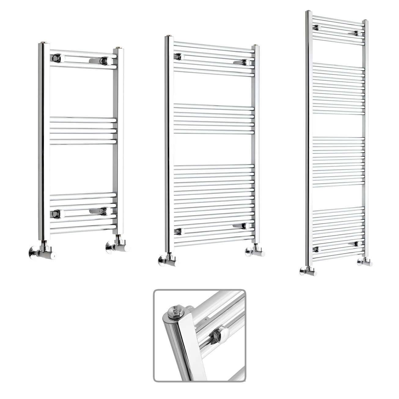 Hudson Reed Ischia Handdoekradiatoren Chroom - Diverse Maten