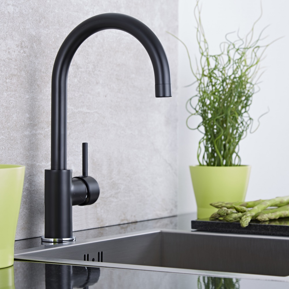 Design Keukenmengkraan - Zwart / Chroom