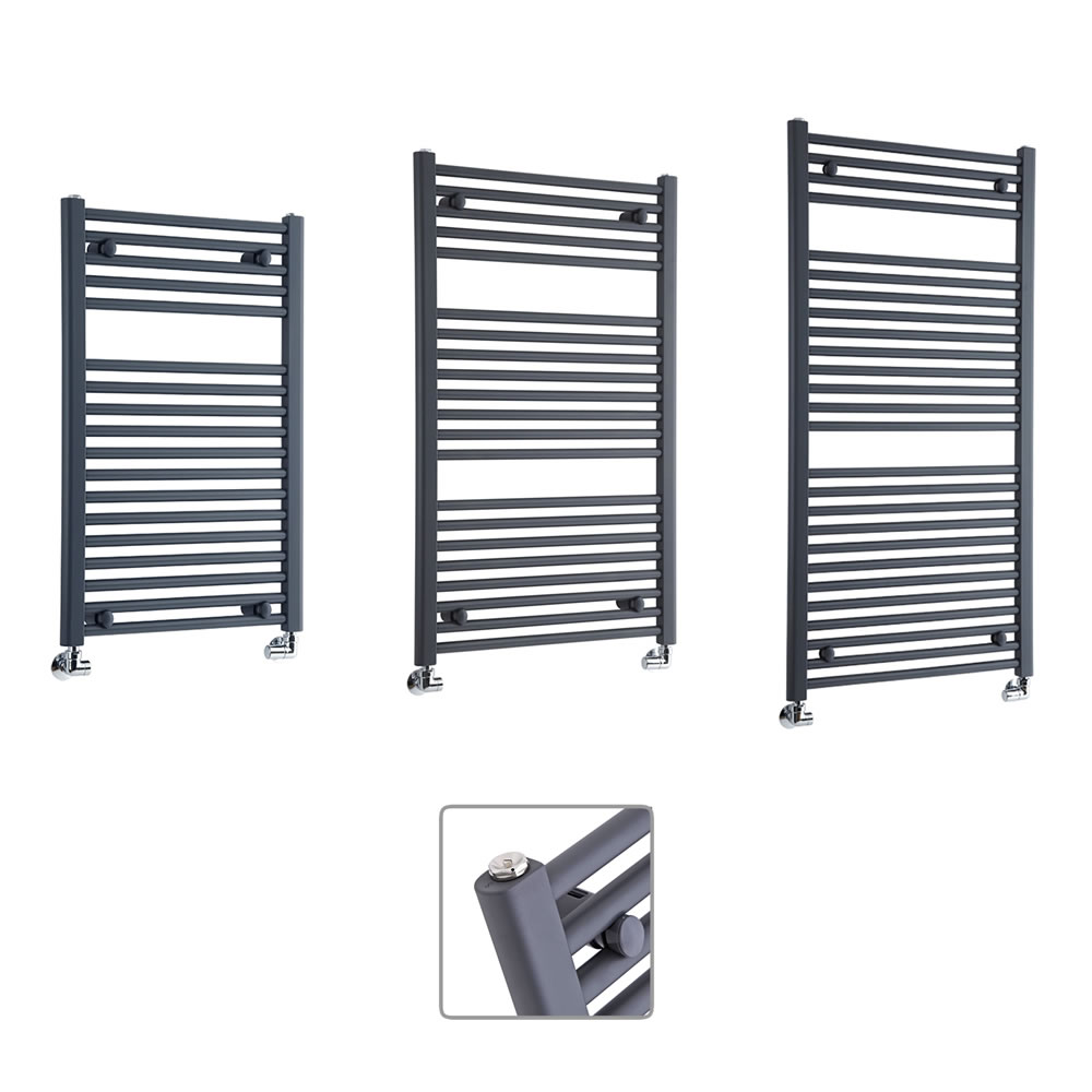 Hudson Reed Loa Handdoekradiator Antraciet - Diverse Maten