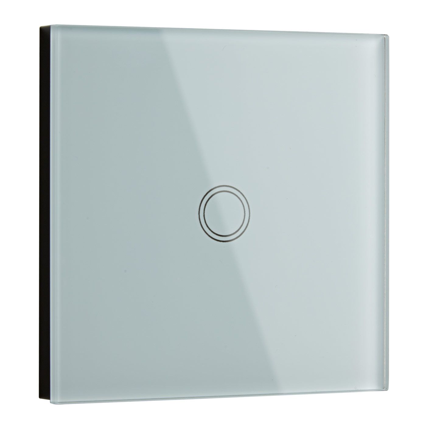 Biard Wit Glazen Designer Inbouw Tastschakelaar - Enkelpolig - Ronde Inbouwdoos